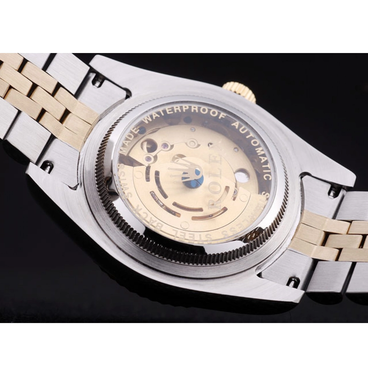 Aaa fake watches Bezel Dial Rolex Ribbed 7452 Datejust Diamonds Gold 0725